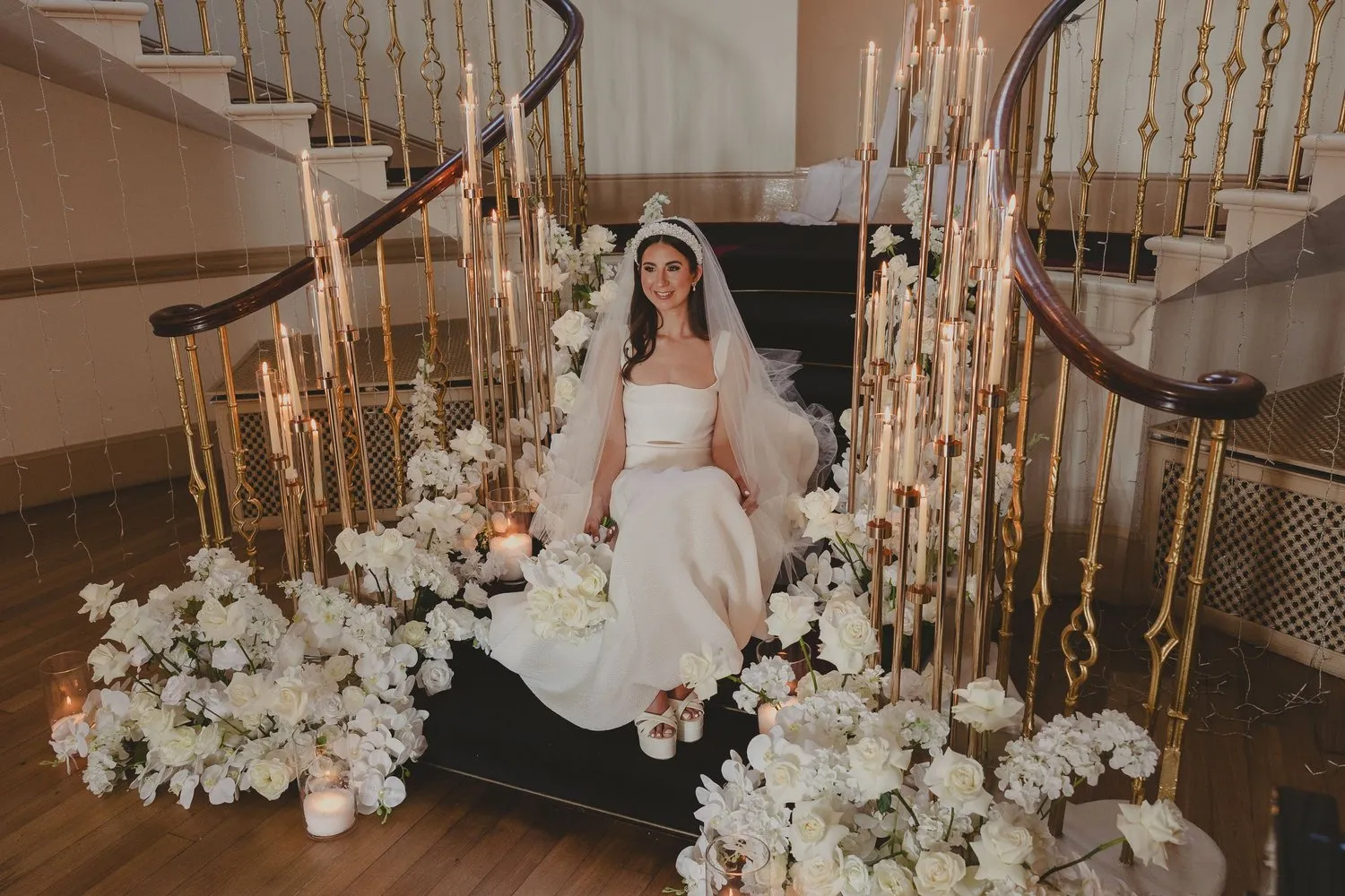 Autumn wedding styling at Fasque Castle